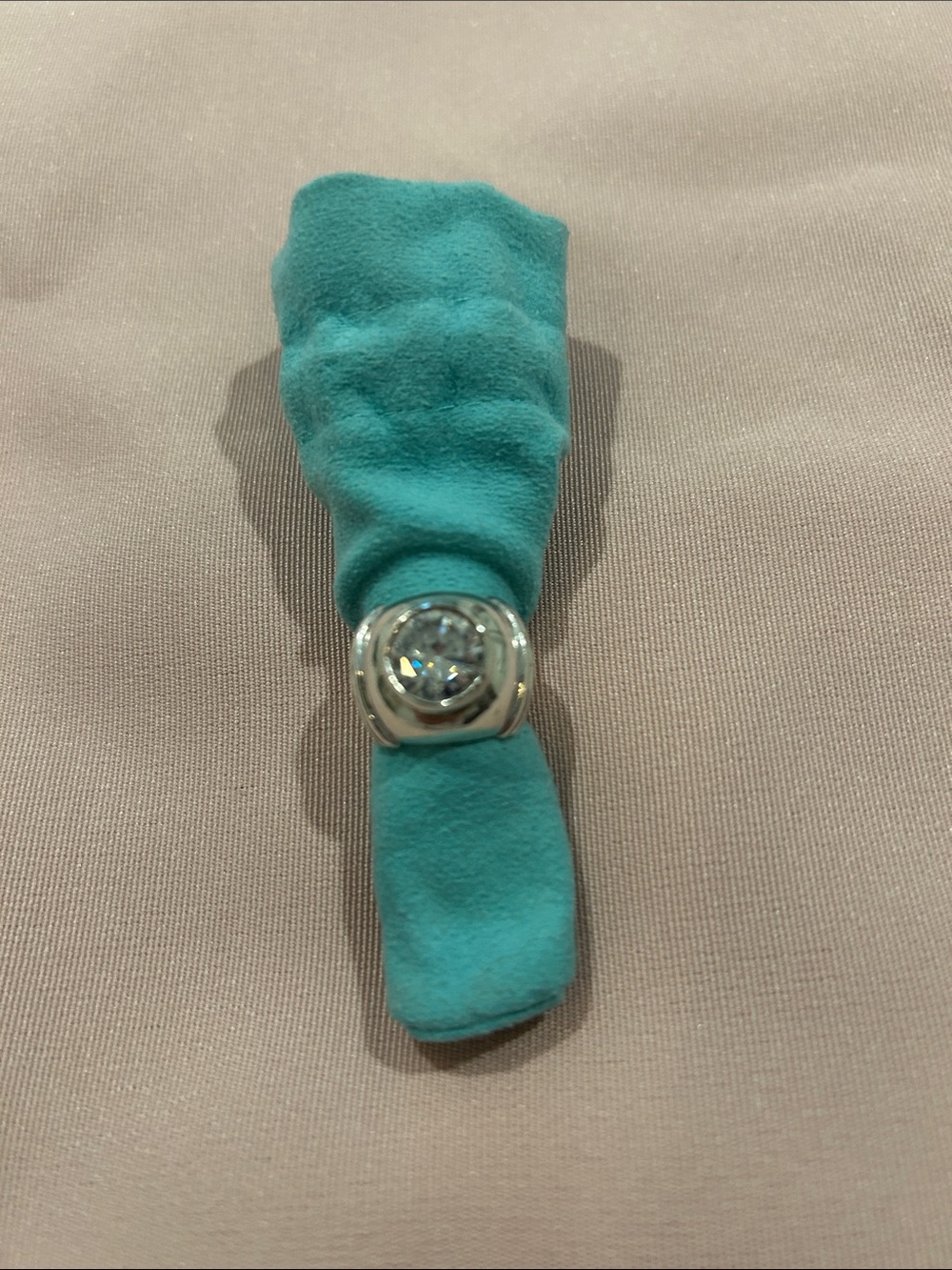 Vintage Silver Ring with CZ
